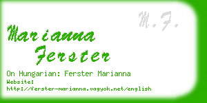 marianna ferster business card